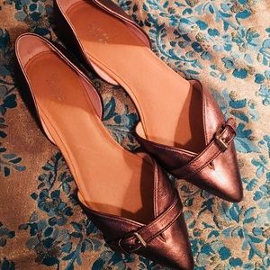 Dr. Scholl’s rose gold leather flats